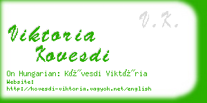 viktoria kovesdi business card